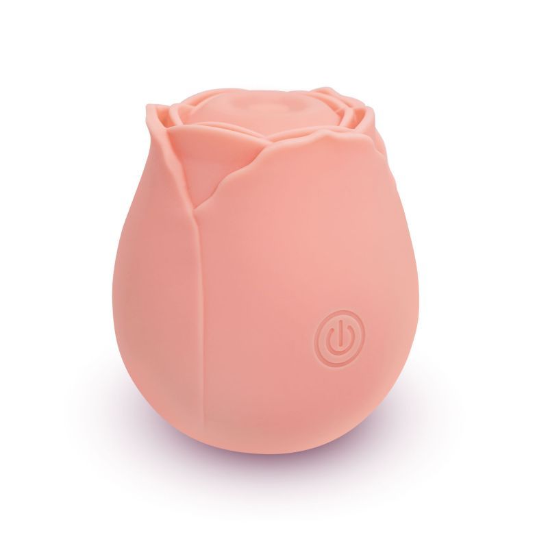 Rose Purrz vibrator in the shape of a rose, made of body-safe silicone, offers deep vibrations for pleasure.