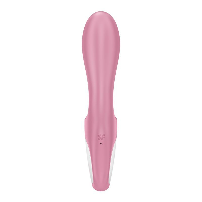Satisfyer Air Pump Bunny 2 vibrator in pink, featuring an inflatable shaft for customizable fit and pleasure.