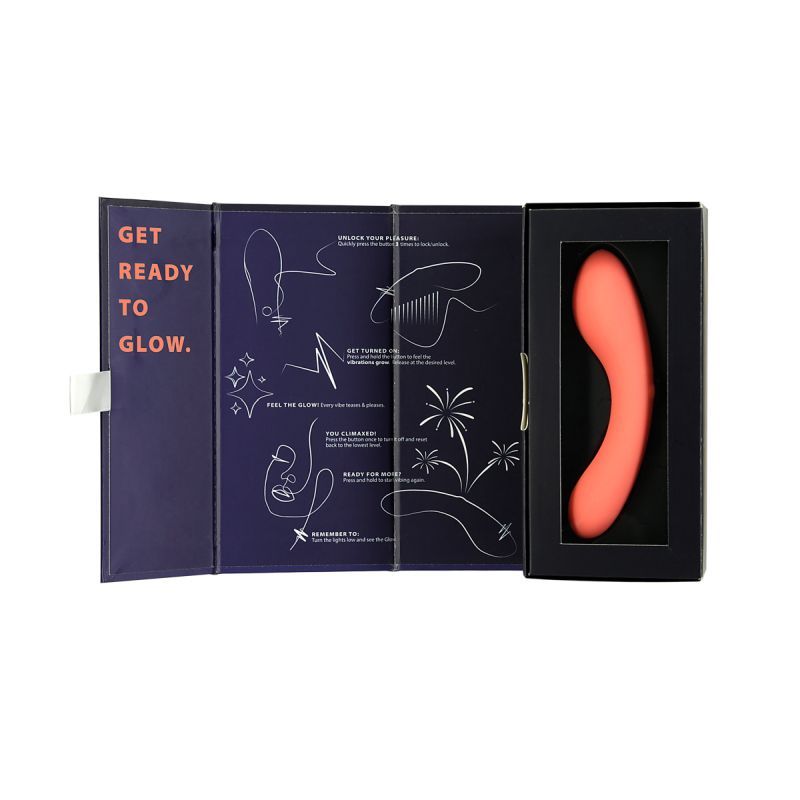The Mini Swan Wand vibrator packaging with the product displayed in a sleek box, inviting users to embrace pleasure.