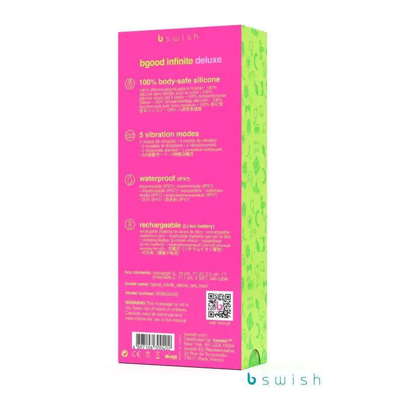 Bgood Infinite Deluxe Sea Foam Bswish Discreet Intimate Essentials.