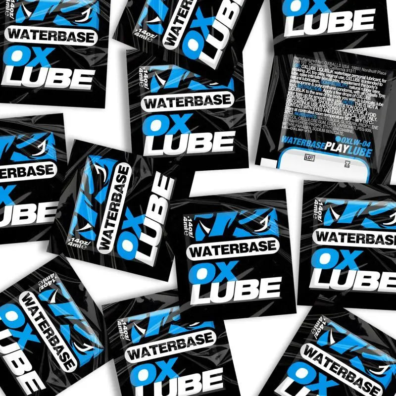 LIQUISLIK Waterbased OXLube 50 Pk Sachets OxBalls Discreet Intimate Essentials.