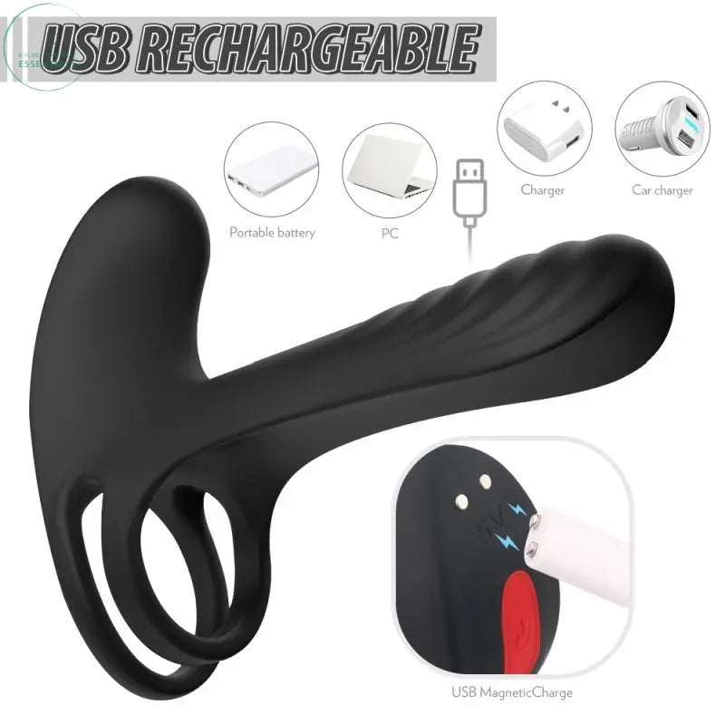 Affordable quality Frank Remote Control Vibrating Penis Shaft and Clit Stim Enhancer  from S-Hande by Discreet Intimate Essentials with Discreet Delivery 
