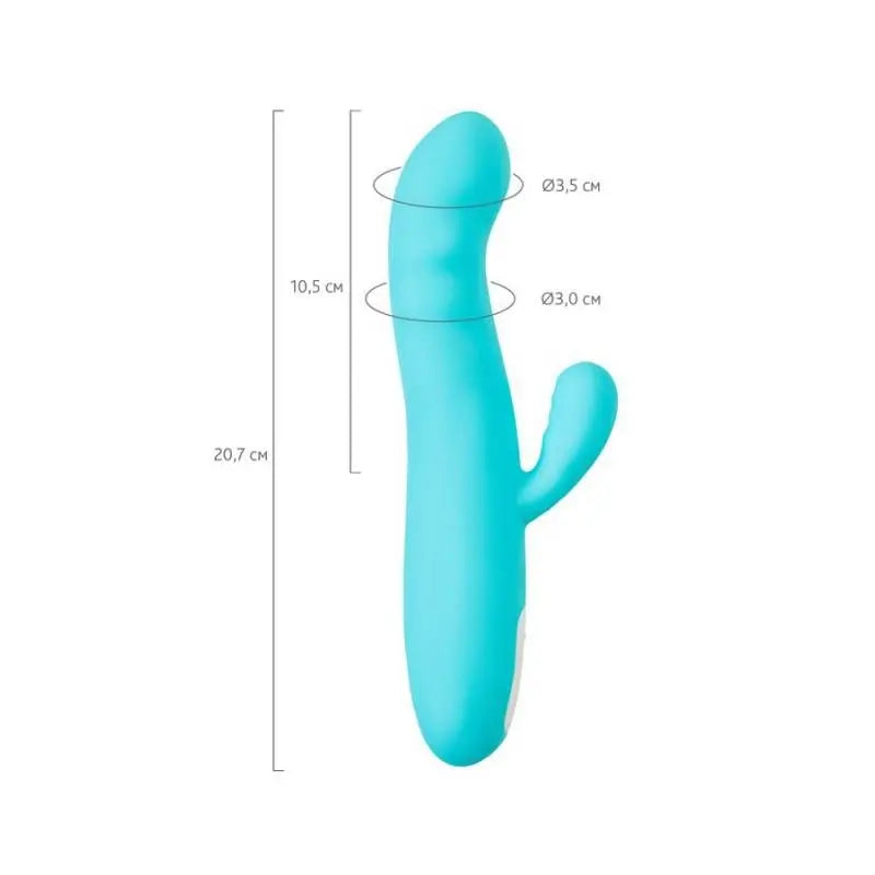 JOS Merry Swirl Rotating Shaft Rabbit Vibrator Blue JOS Discreet Intimate Essentials.