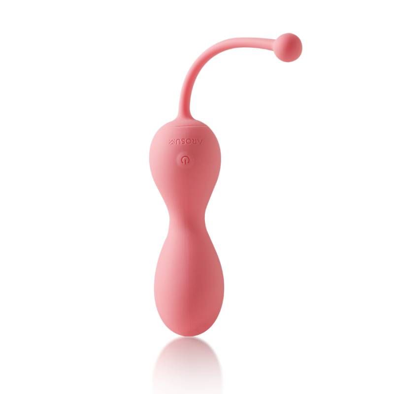 Remote Kegel Balls in pink silicone design, featuring a come hither stimulator for enhanced pleasure and pelvic muscle exercise.