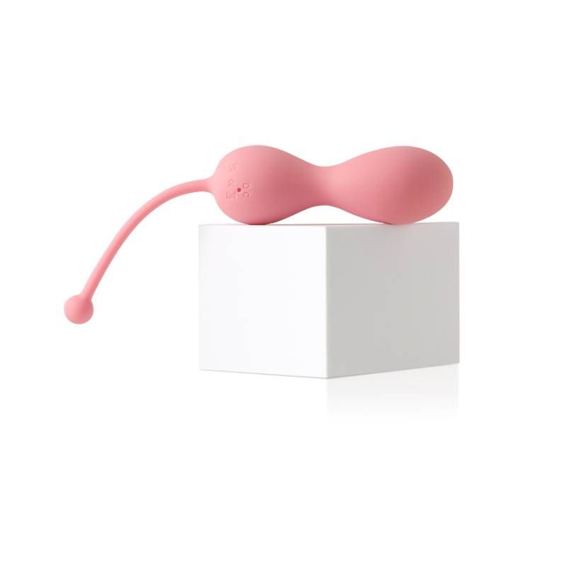 remote kegel balls on a white background, showcasing premium silicone design for enhanced pleasure and pelvic floor exercise.