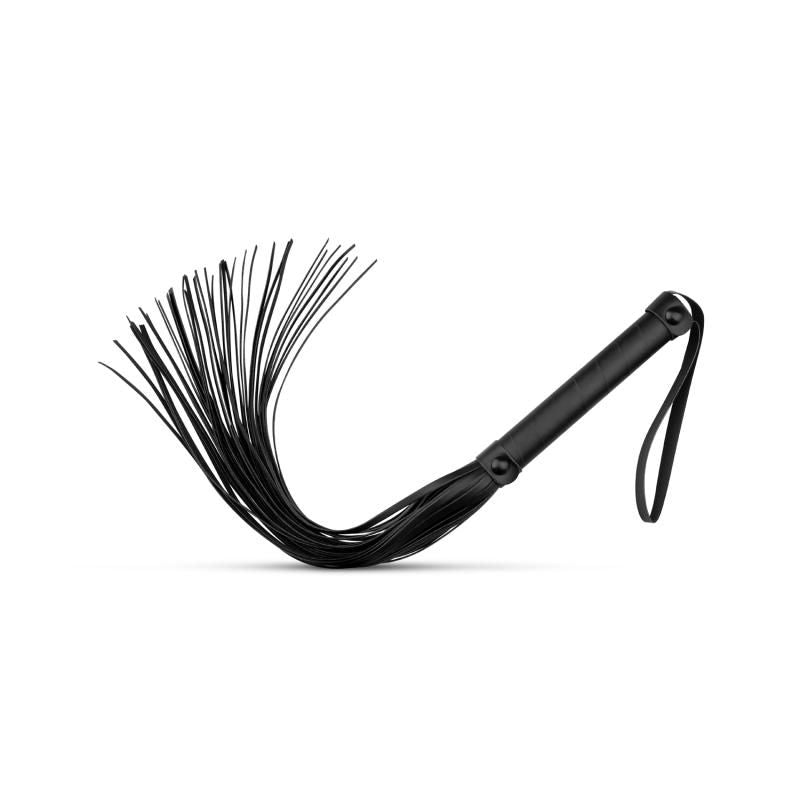 Kinky Bondage Set 5 Pc Black flogger for exploring BDSM fantasies and intimate play, made from durable faux leather.