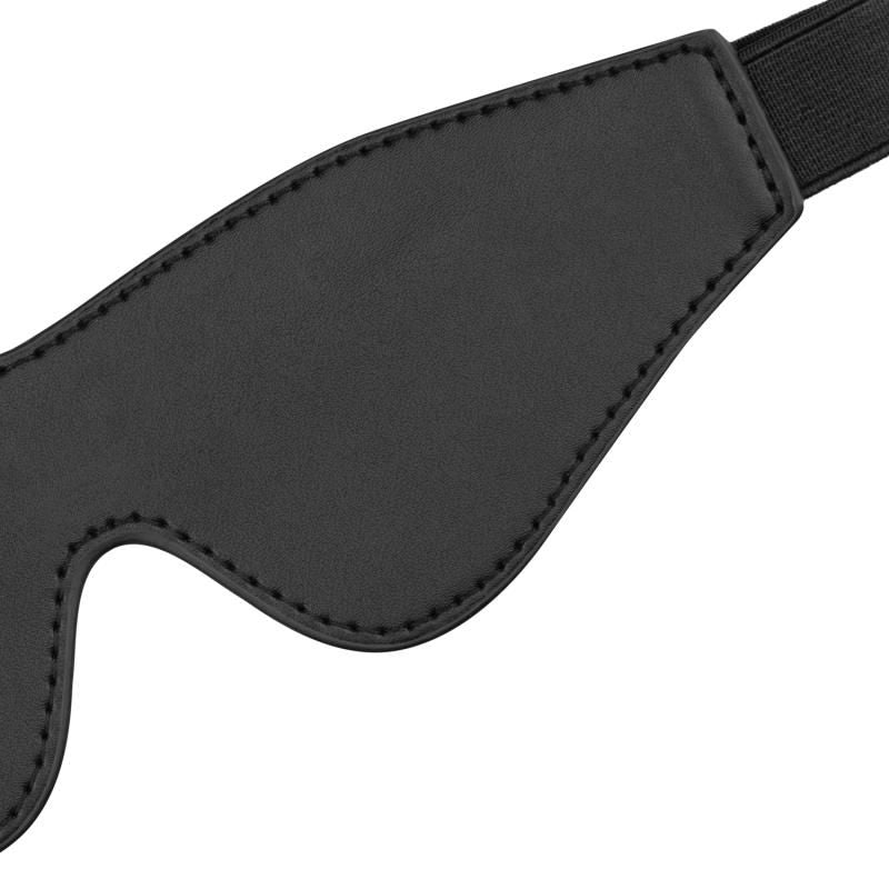 Faux Leather Blindfold Black for intimate essentials, perfect for enhancing sensory experiences during intimate moments.