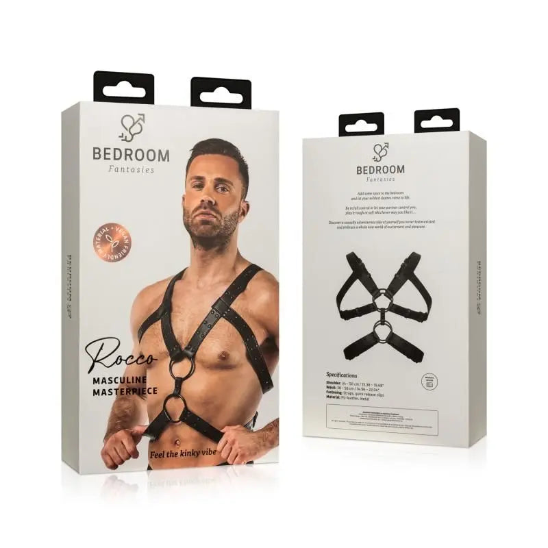 Rocco Bondage Harness Black Bedroom Fantasies Discreet Intimate Essentials.