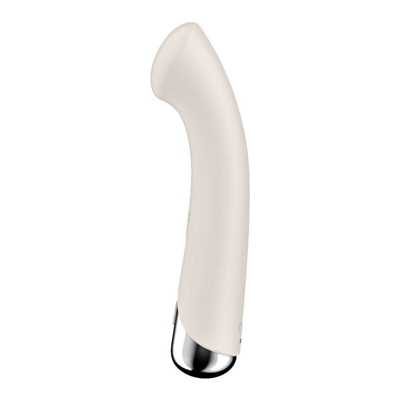 Satisfyer Spinning G-Spot 1 Beige, a sleek vibrator designed for G-spot stimulation with 12 vibration programs.
