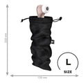 Large storage bag for pleasure products in black with soft material, ideal for safe storage.