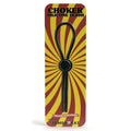 Adjustable silicone choker leash displayed on vibrant packaging with bold graphics.