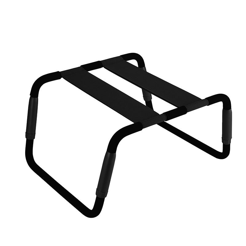 Sex Chair Adjustable Height Black PU Seat for enhanced intimate experiences and comfort.