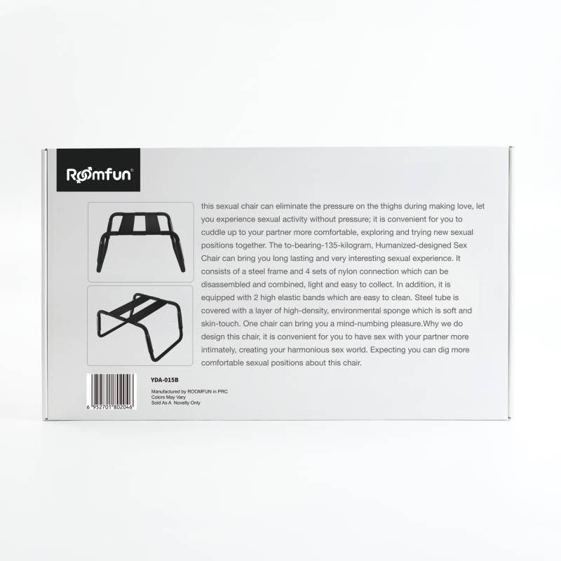 Sex Chair Adjustable Height Black PU Seat for effortless intimate experiences and relaxed sexual exploration.