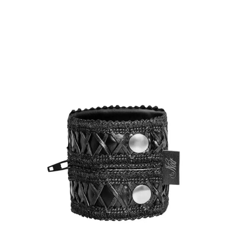 Wrist Wallet with Hidden Zipper Noir Discreet Intimate Essentials.