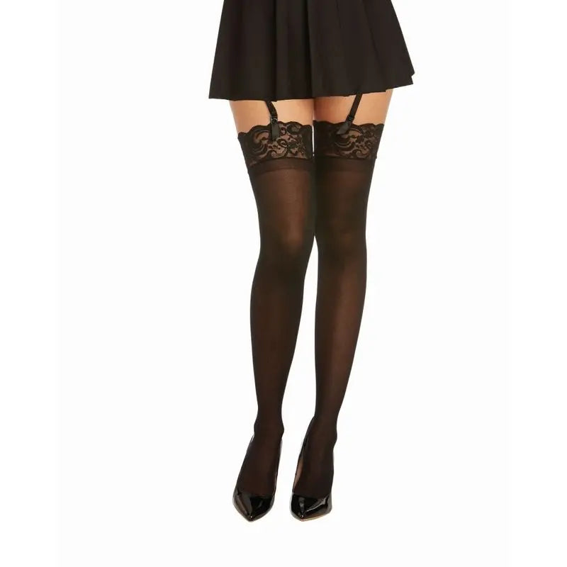 Affordable quality Dreamgirl Thigh High Sheer Lace Stockings Black  from Dreamgirl by Discreet Intimate Essentials with Discreet Delivery 