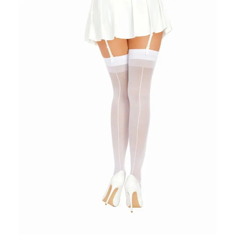 Affordable quality Dreamgirl Back Seam Sheer Thigh High Stockings Black  from Dreamgirl by Discreet Intimate Essentials with Discreet Delivery 