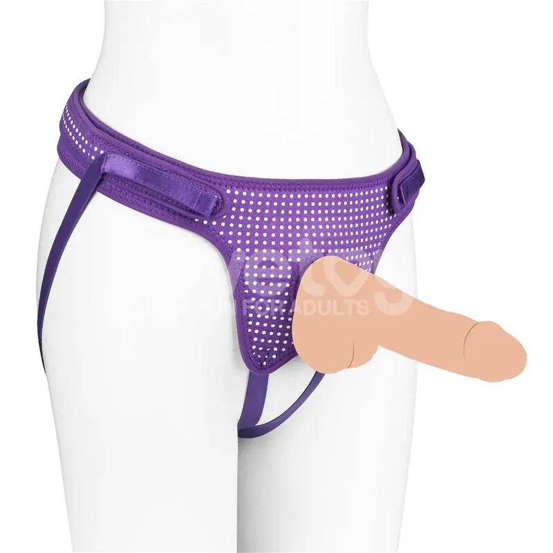 Easy Strap on Harness Polka Dot Purple Lovetoy Discreet Intimate Essentials.