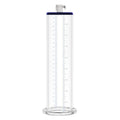 Premium penis pump cylinder showcasing a clear acrylic design with a calibrated scale for size measurement.
