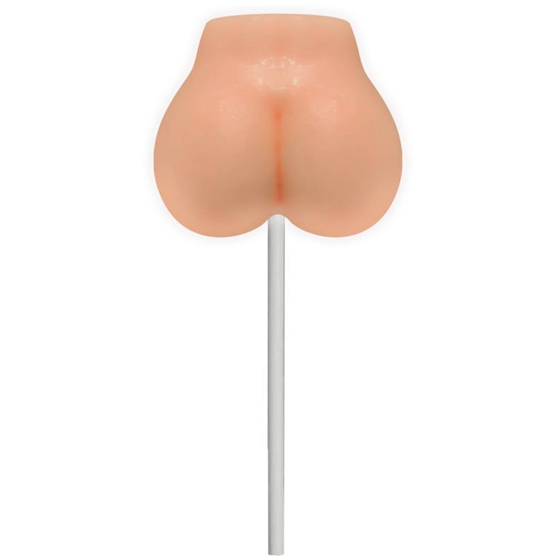 Mai Tai lollipop shaped like a booty, featuring a realistic design and sweet flavor.