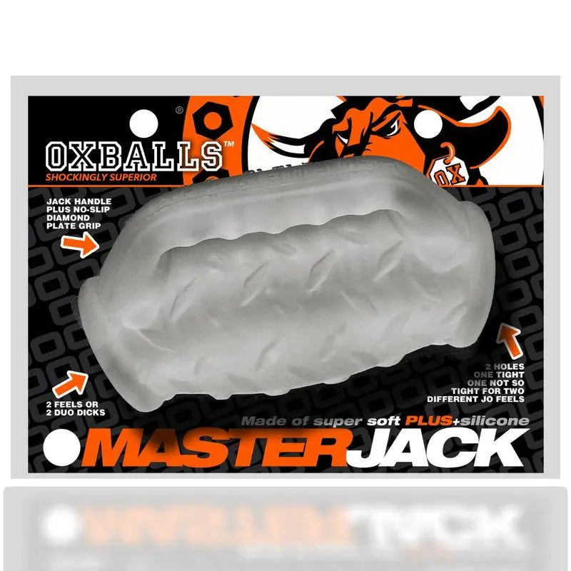 Affordable quality Masterjack Double Penetration JO Clear Ice  from OxBalls by Discreet Intimate Essentials with Discreet Delivery 