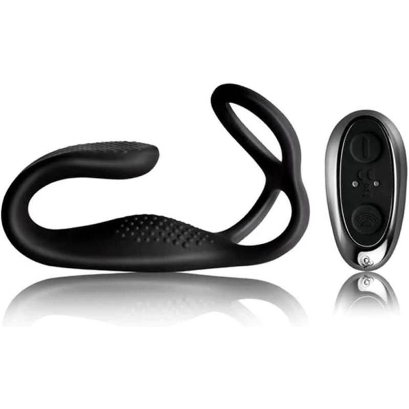 The Vibe anal cock and ball stimulator with remote, featuring multi-speed vibrations and ergonomic design.