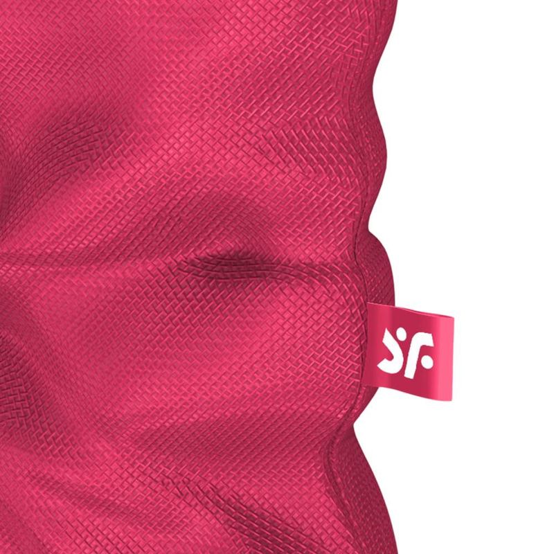 Extra large treasure bag in vibrant pink with soft, durable texture for storing pleasure products.