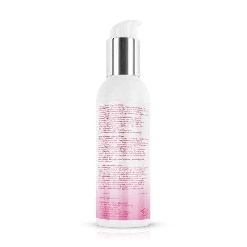EasyGlide Sensitive Silicone Lubricant 150ml bottle for sensitive skin and long-lasting smoothness.