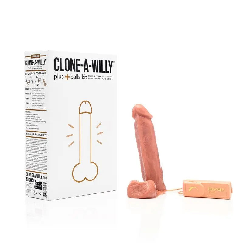 Clone a Willy Plus Balls Kit Medium Skin Tone Clone a Willy Discreet Intimate Essentials.