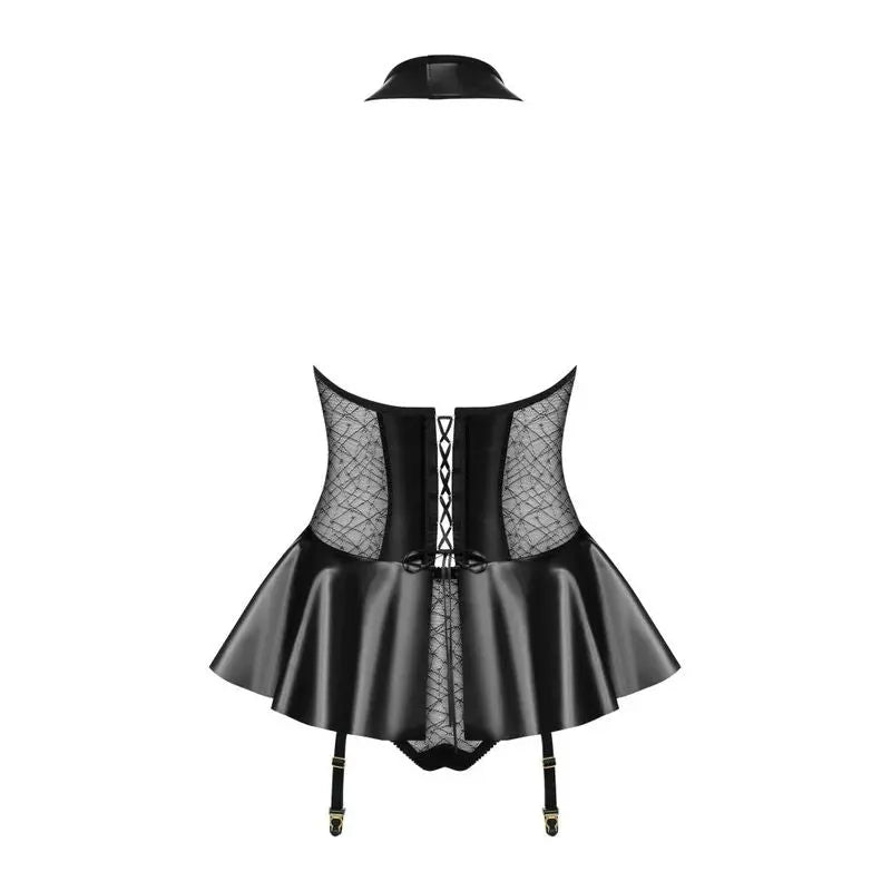 Hot Corset w Panties Black Obsessive Discreet Intimate Essentials.