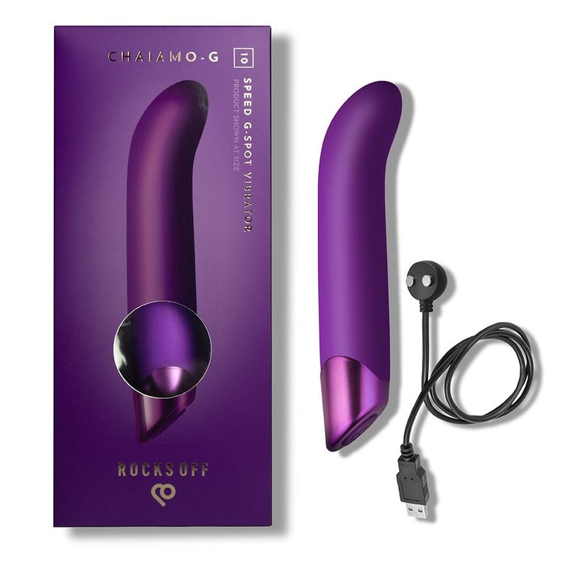 Chaiamo G Purple G spot vibrator with multiple settings, featuring 10 vibration levels and ergonomic design.