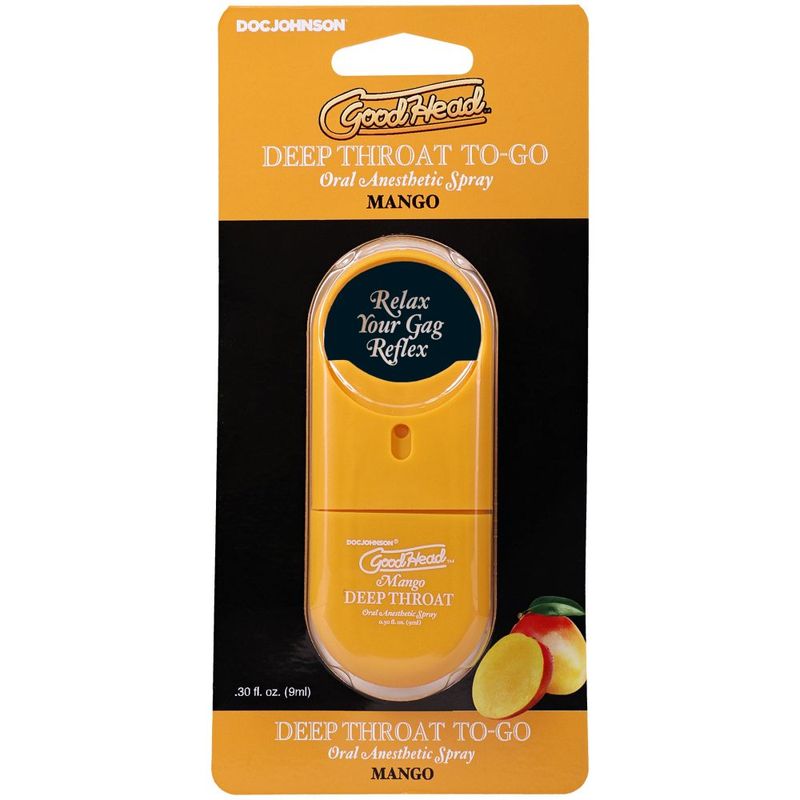 Affordable quality GoodHead To-Go Deep Throat Spray Mango 9ml  from GoodHead by Discreet Intimate Essentials with Discreet Delivery 