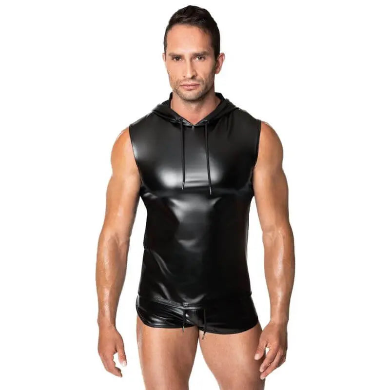 Frenzy Sleeveless Hoodie Noir Discreet Intimate Essentials.
