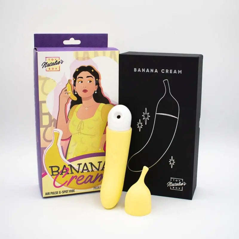 Banana Cream Air Pulse G-Spot Vibrator Natalies Toy Box Discreet Intimate Essentials.
