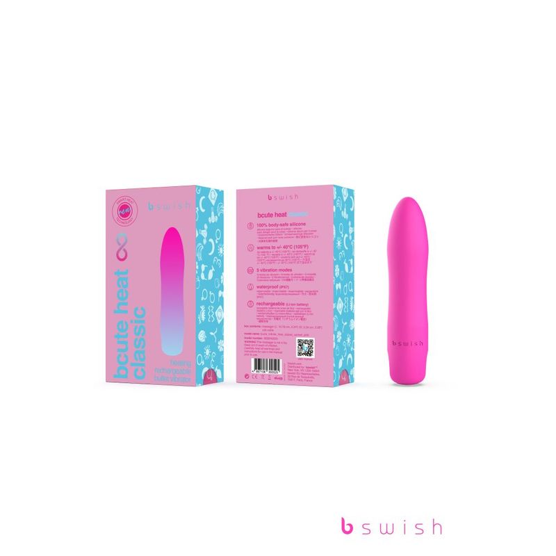Bcute Infinite Heat Classic Sunset Pink bullet vibrator packaging and product display for intimate essentials.