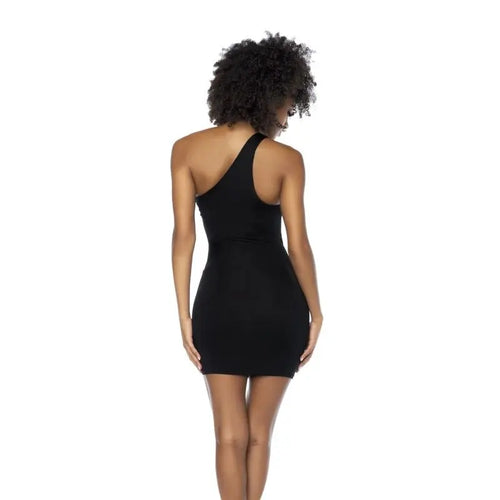 Asymmetrical Cut Out Dress w Ring Details Black Mapale Discreet Intimate Essentials.