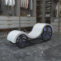 Kama Sutra Mebon Chaise Love Lounge White with Metal Frame and LED Daytona Discreet Intimate Essentials.
