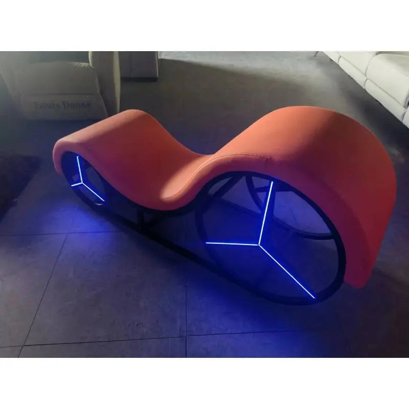 Kama Sutra Mebon Chaise Love Lounge Orange with Metal Frame and LED Daytona Discreet Intimate Essentials.