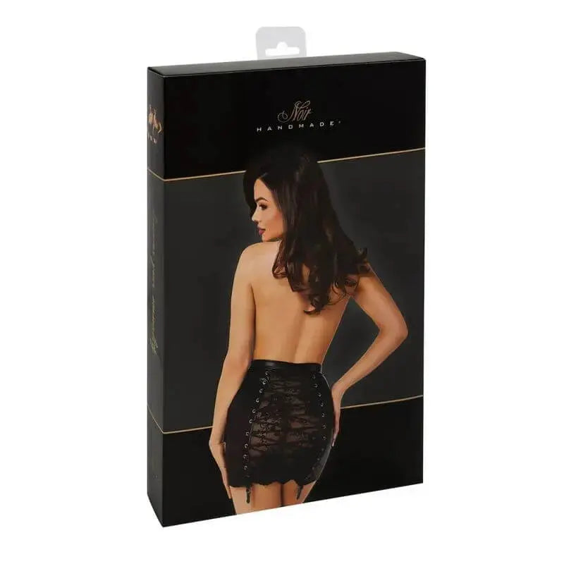 Corset Mini Skirt Noir Discreet Intimate Essentials.