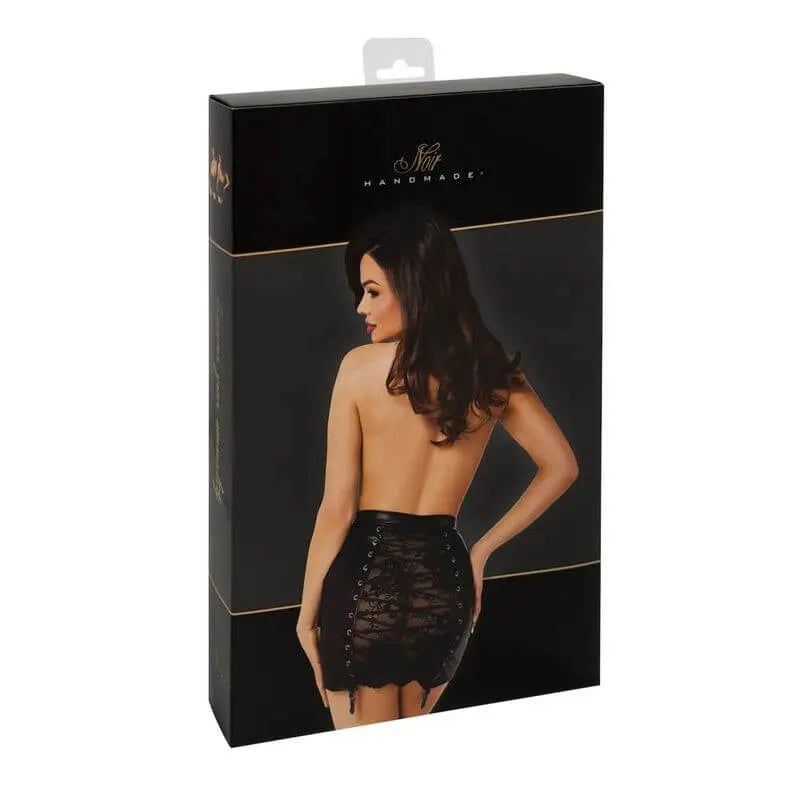 Corset Mini Skirt Noir Discreet Intimate Essentials.