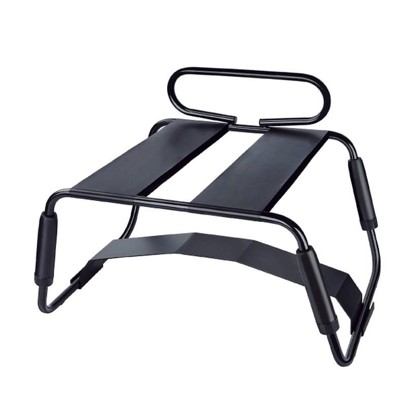 Sex Chair Adjustable Height Black w Handle and Arch Bridge Daytona