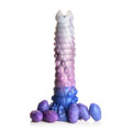 Tenta-Queen ovipositor silicone dildo showcasing colorful tentacle design with eggs at the base.