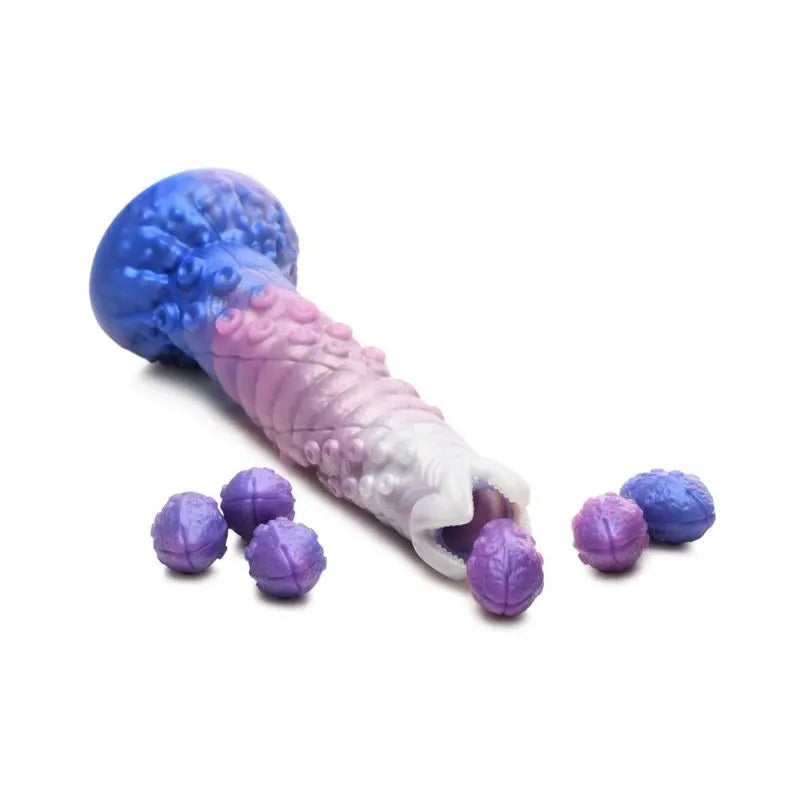 Tenta-Queen Ovipositor Silicone Dildo with Eggs Creature Cocks Discreet Intimate Essentials.
