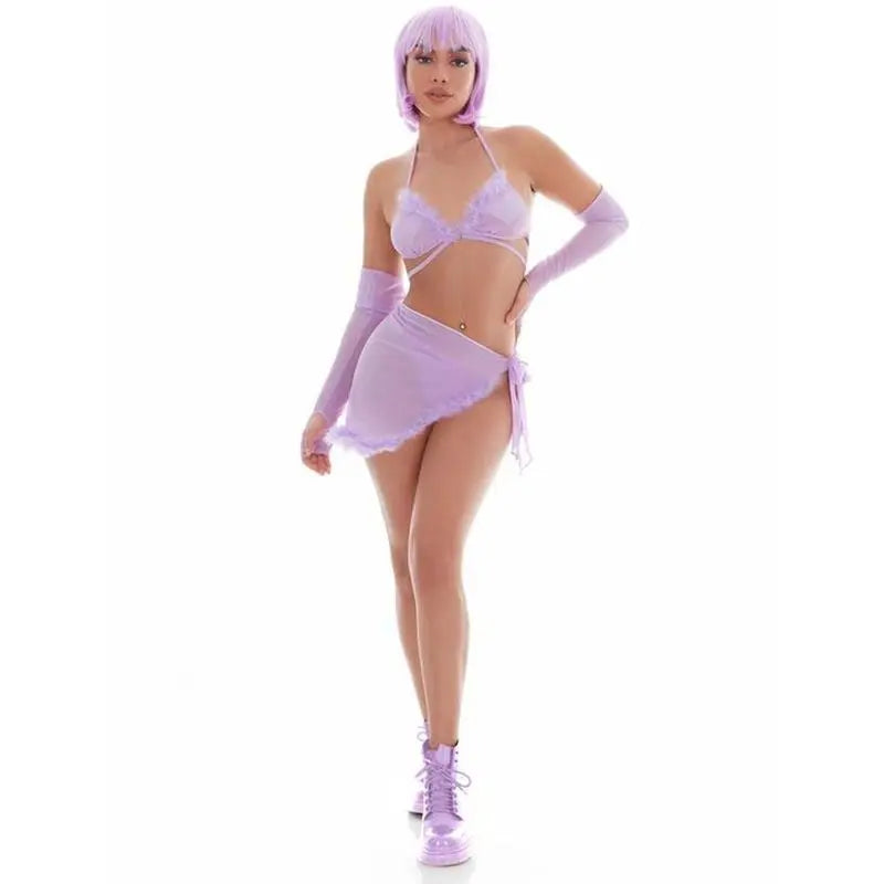 Feeling Fuzzy Lilac Festival Set incl Pasties Pink Lipstick Discreet Intimate Essentials.
