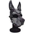 dog pup hood blue with detachable mouthpiece, adjustable fit for comfort and style, perfect for playful pups