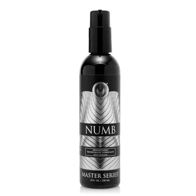 Numb Desensitizing Water Based Lubricant with Lidocaine Master Series Discreet Intimate Essentials.