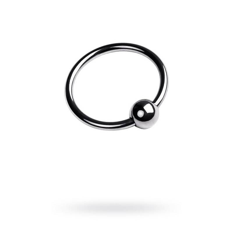 30mm metal penis head ring showcasing a closed ring design with a stimulating bead.