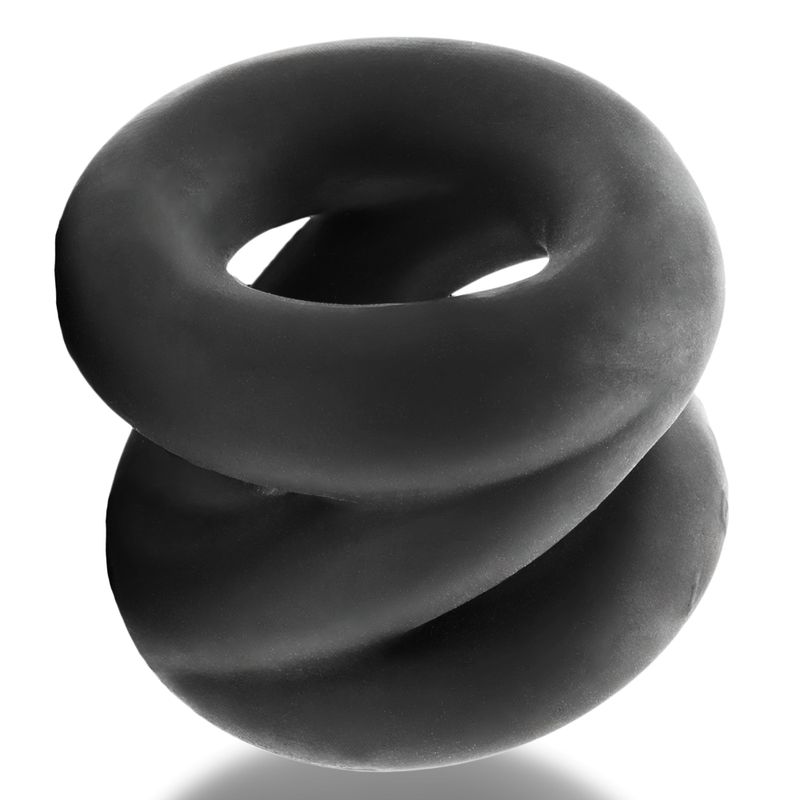 Z-Balls Zig-Zag Cock Ring / Ball Stretcher Night, made from soft silicone, featuring a twisted design for comfort and fit.