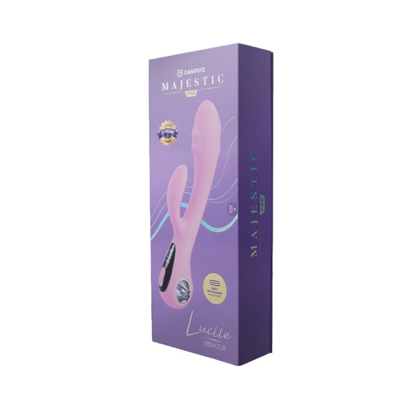 Lucile Majestic Pro USB 10 Mode G-Spot Vibrator in elegant packaging for intimate essentials for her.