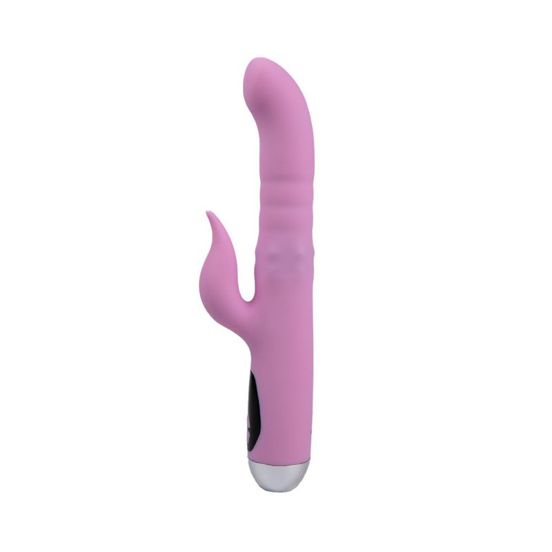 Osma Majestic Pro USB 10 Mode Pearl Rabbit Vibrator in pink, designed for intense stimulation and pleasure.
