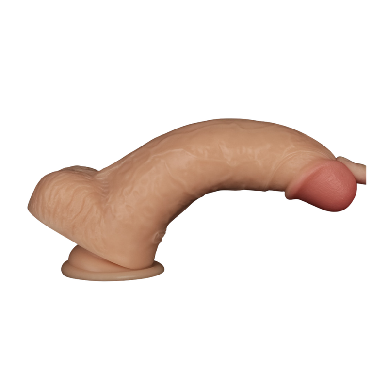 9in Vibrating USB Power Basics Cock, a vibrating realistic dildo with lifelike design and suction base for versatile use.